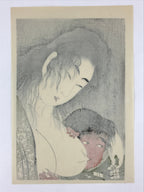 Japanese Utamaro Selection Ukiyo-e Woodblock Printing Hanga Lady Child FL189