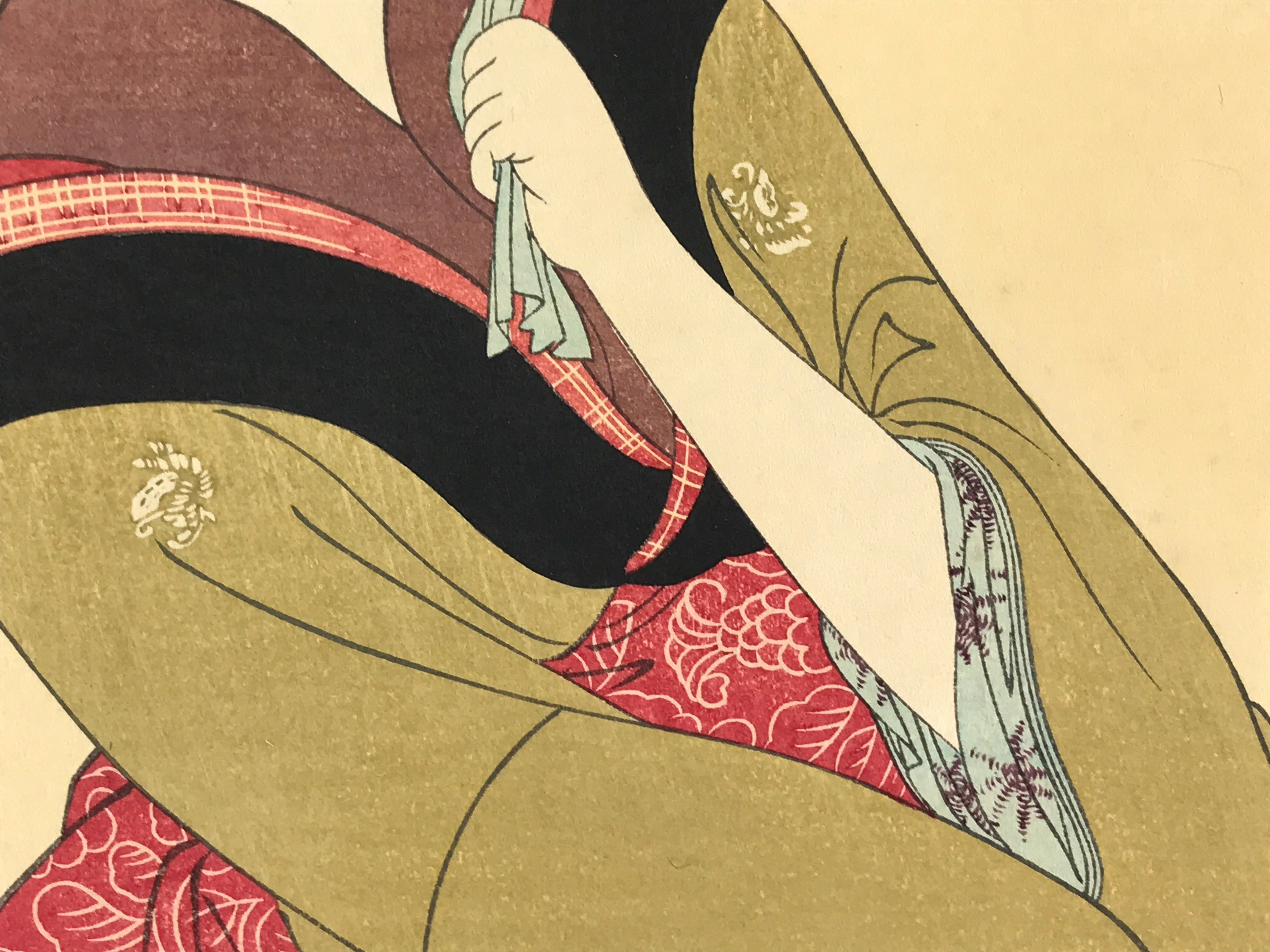 Japanese Utamaro Selection Ukiyo-e Woodblock Printing Hanga Strong Woman FL215