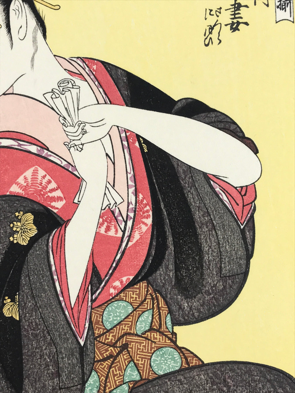 Japanese Utamaro Selection Ukiyoe Woodblock Printing Hanga Beautiful Geisha FL1