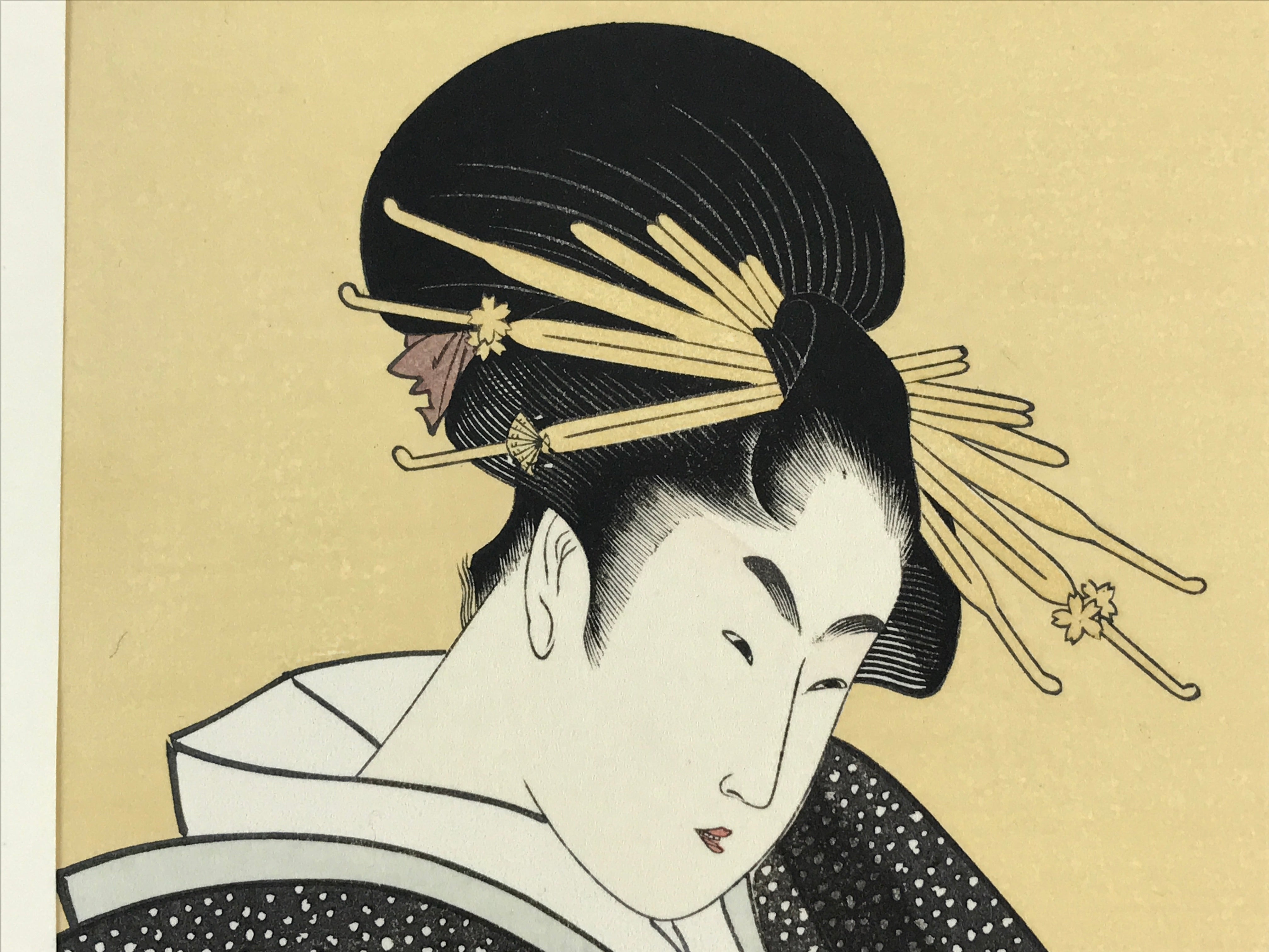 Japanese Utamaro Selection Ukiyoe Woodblock Printing Hanga Beautiful Lady FL200