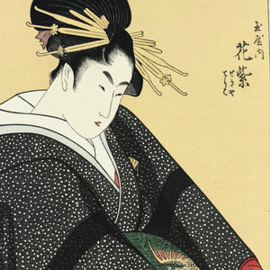 Japanese Utamaro Selection Ukiyoe Woodblock Printing Hanga Beautiful Lady FL200