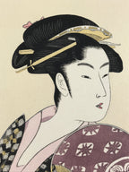 Japanese Utamaro Selection Ukiyoe Woodblock Printing Hanga Kimono Lady FL187