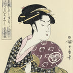 Japanese Utamaro Selection Ukiyoe Woodblock Printing Hanga Kimono Lady FL187