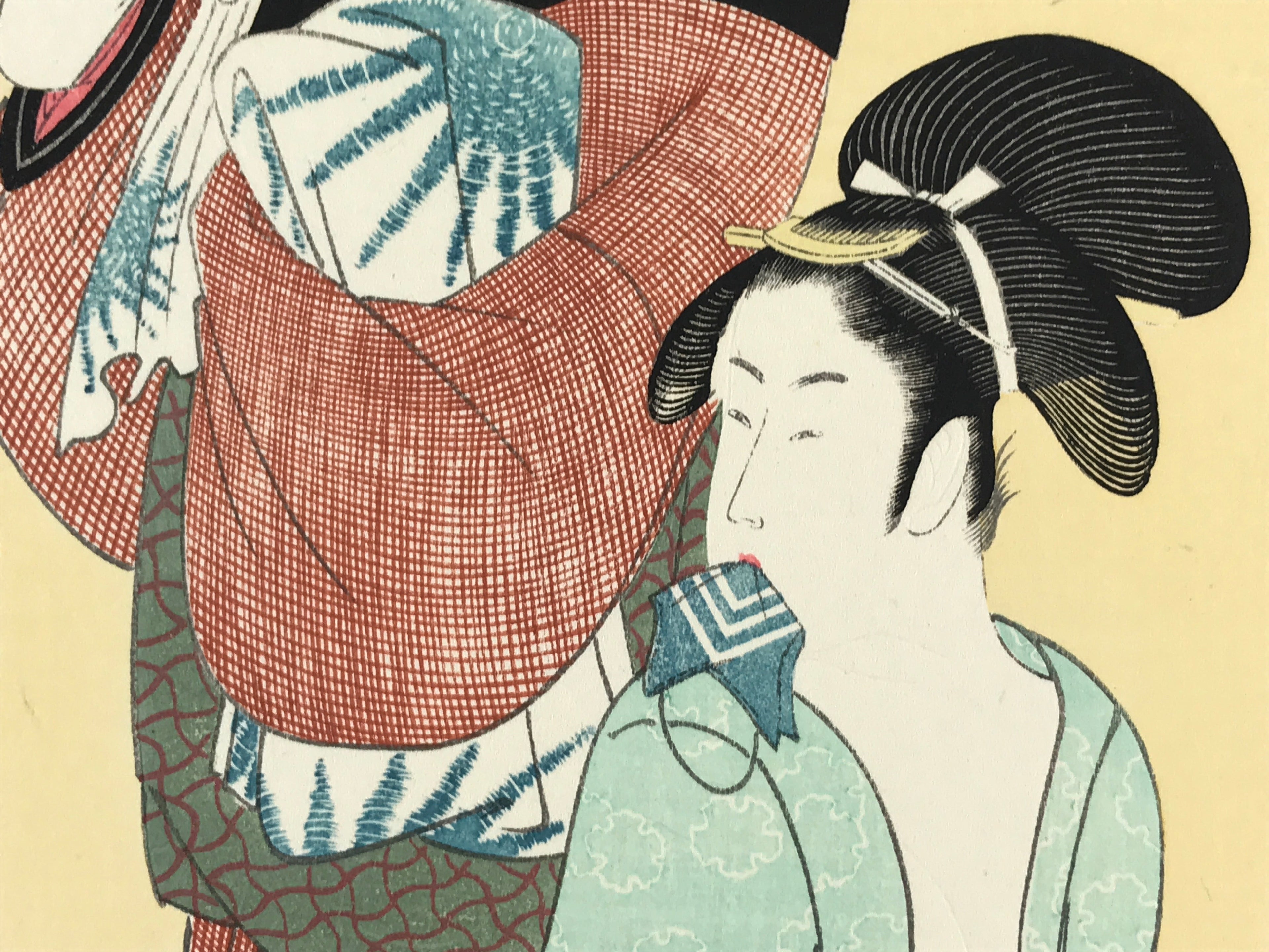 Japanese Utamaro Selection Ukiyoe Woodblock Printing Hanga Lady After Bath FL199