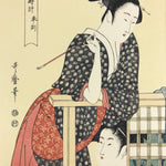 Japanese Utamaro Selection Ukiyoe Woodblock Printing Hanga Lady Daily Life FL19