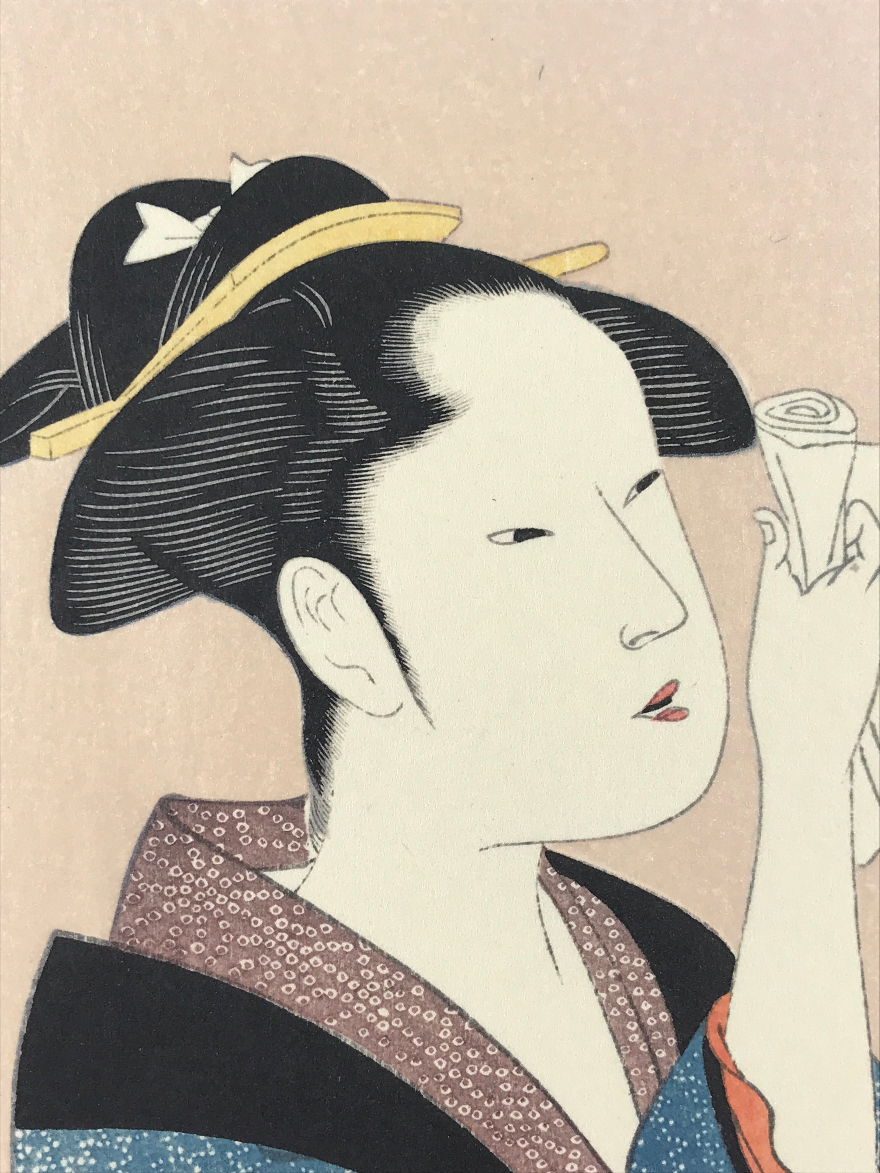 Japanese Utamaro Selection Ukiyoe Woodblock Printing Hanga Reading Letter FL198