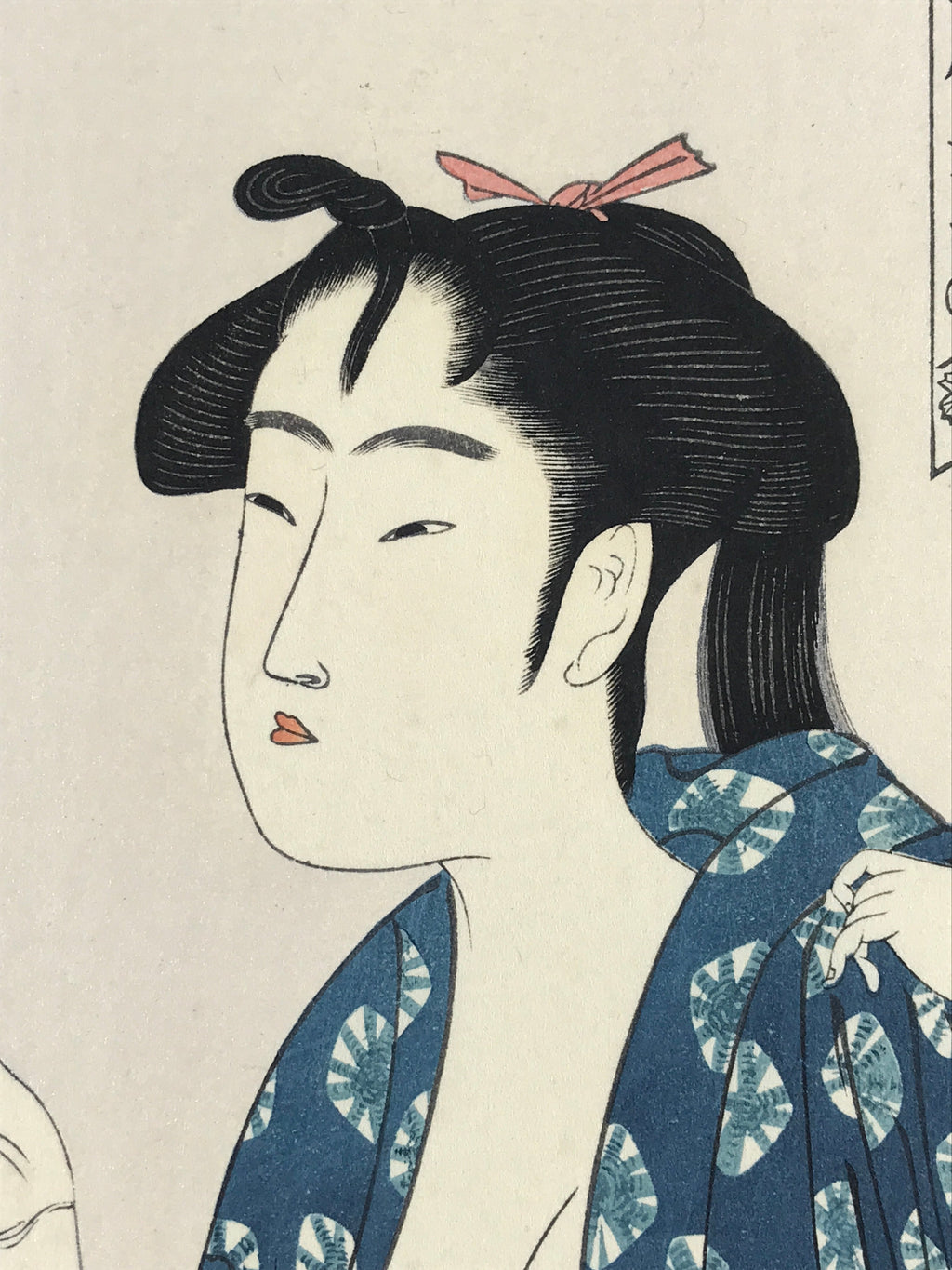 Japanese Utamaro Selection Ukiyoe Woodblock Printing Hanga Smoking Pipe FL208