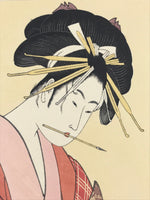 Japanese Utamaro Selection Ukiyoe Woodblock Printing Hanga Writing Letter FL202