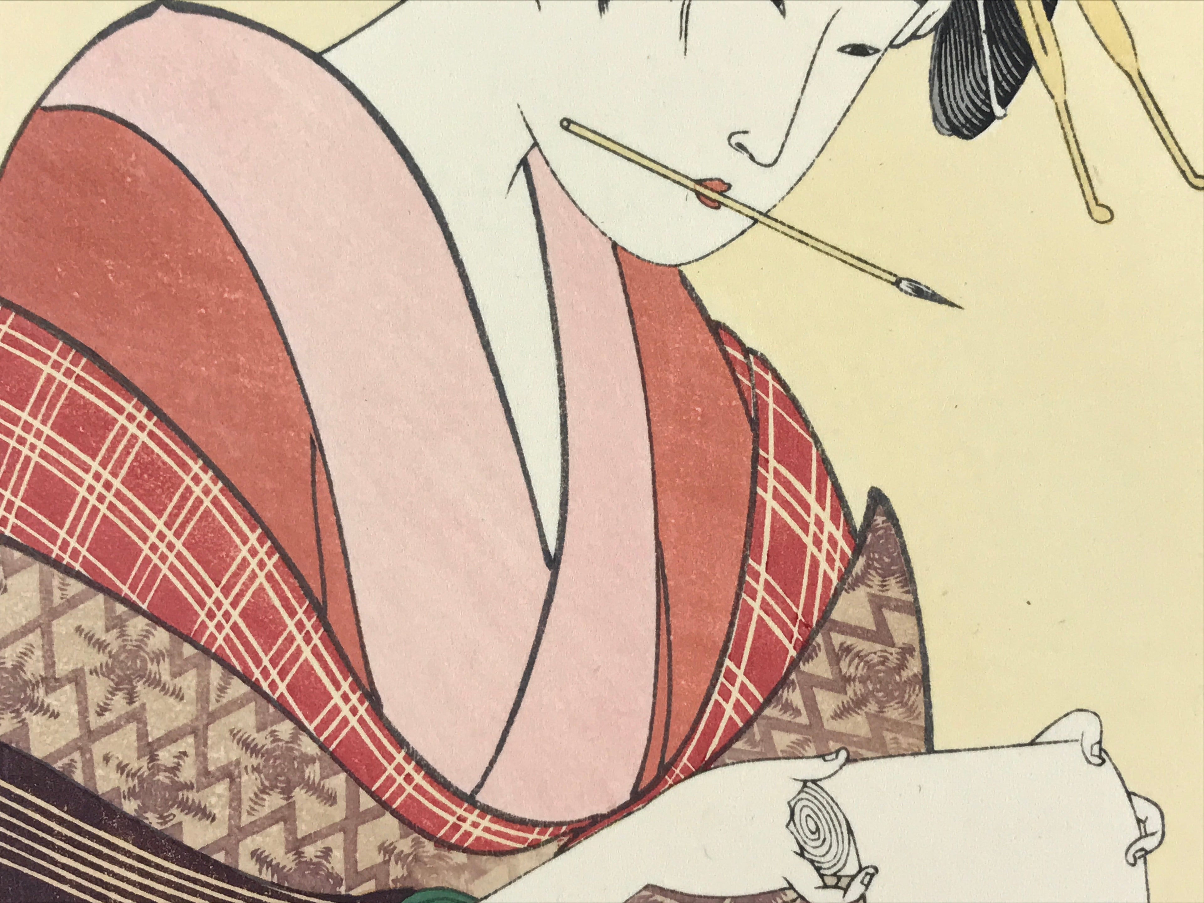 Japanese Utamaro Selection Ukiyoe Woodblock Printing Hanga Writing Letter FL202
