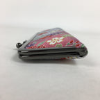 Japanese Vanity Case Comb Hair Brush And Mirror Set Vtg Bag with Clasp KB39