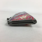 Japanese Vanity Case Comb Hair Brush And Mirror Set Vtg Bag with Clasp KB39