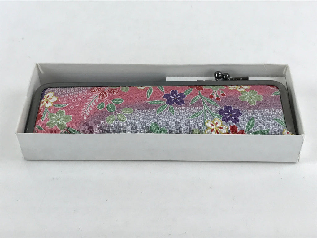 Japanese Vanity Case Comb Hairbrush And Mirror Set Vtg Bag with Clasp KB59