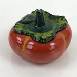 Japanese Vermilion Ink Pad Red Seal Shuniku Cast Iron Container Persimmon SZ57