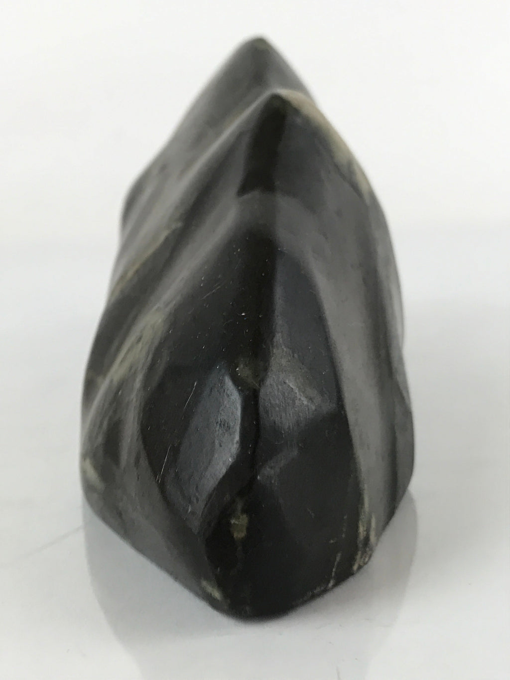Japanese Viewing Stone Zen Buddhist Suiseki Vtg Black Beige Decoration JK686