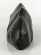 Japanese Viewing Stone Zen Buddhist Suiseki Vtg Black Beige Decoration JK686