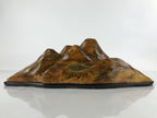 Japanese Viewing Stone Zen Buddhist Suiseki Vtg Jasper Mountain Wood Base JK684