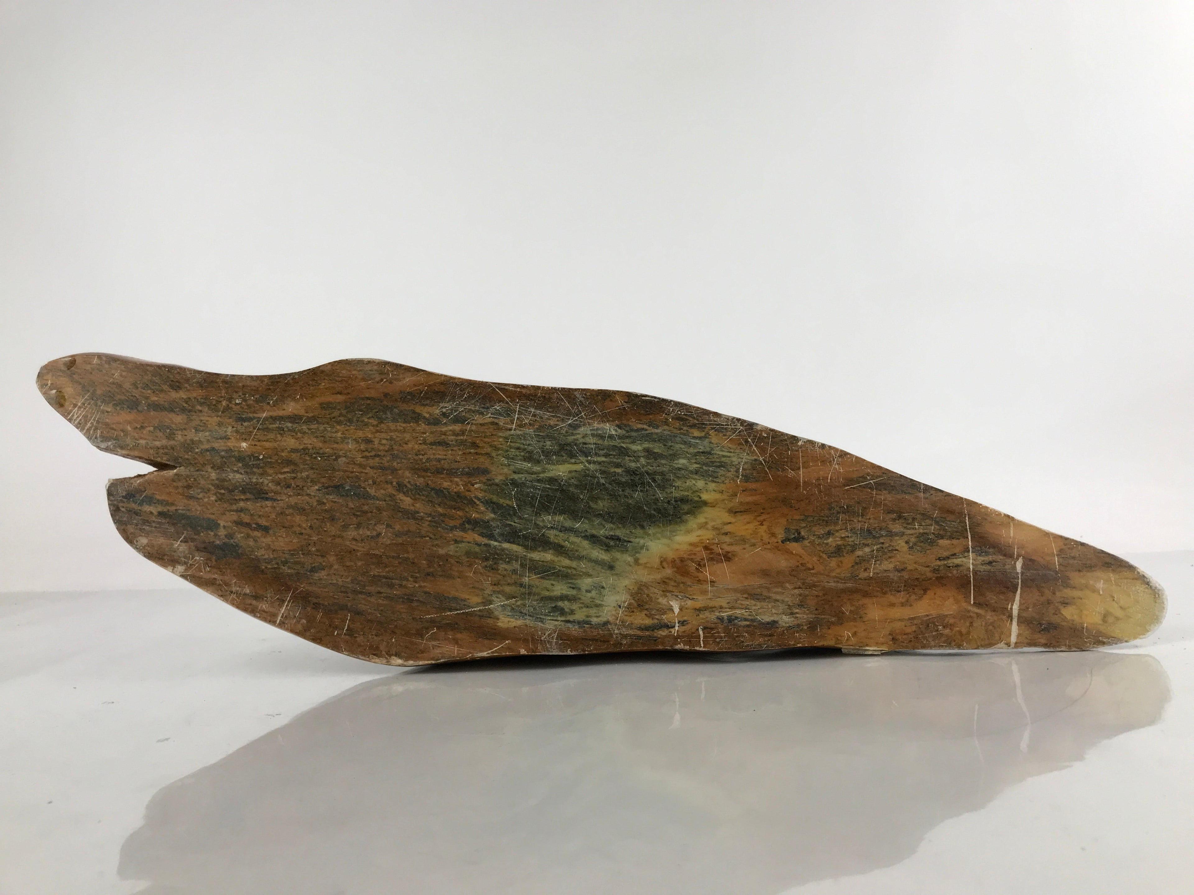 Japanese Viewing Stone Zen Buddhist Suiseki Vtg Jasper Mountain Wood Base JK684