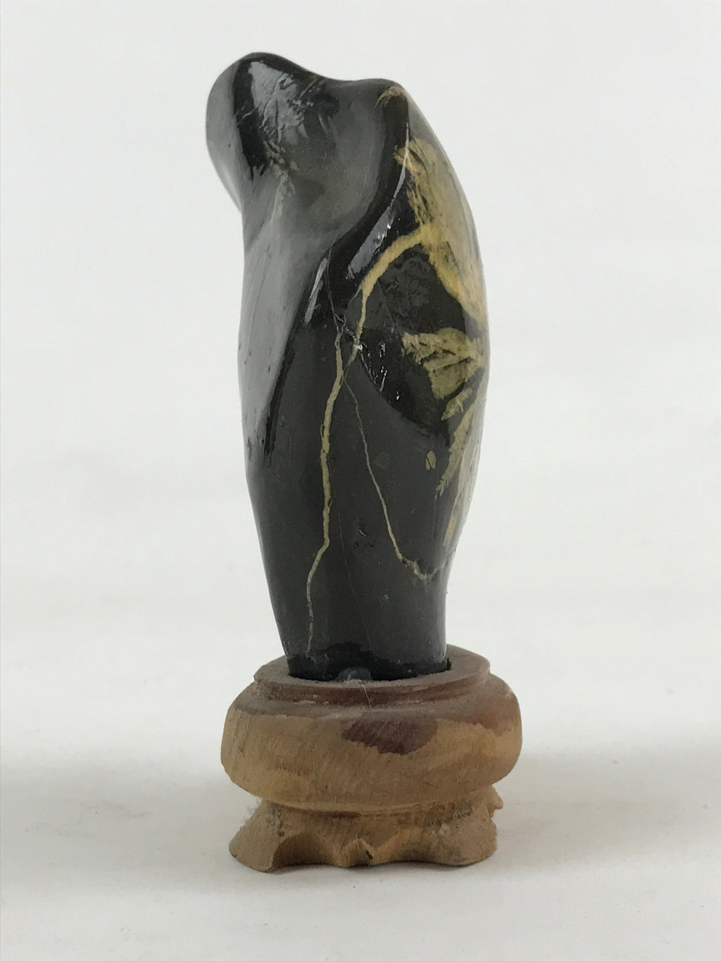 Japanese Viewing Stone Zen Buddhist Vtg Ornament Natural Chrysanthemum BD901