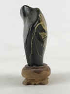 Japanese Viewing Stone Zen Buddhist Vtg Ornament Natural Chrysanthemum BD901