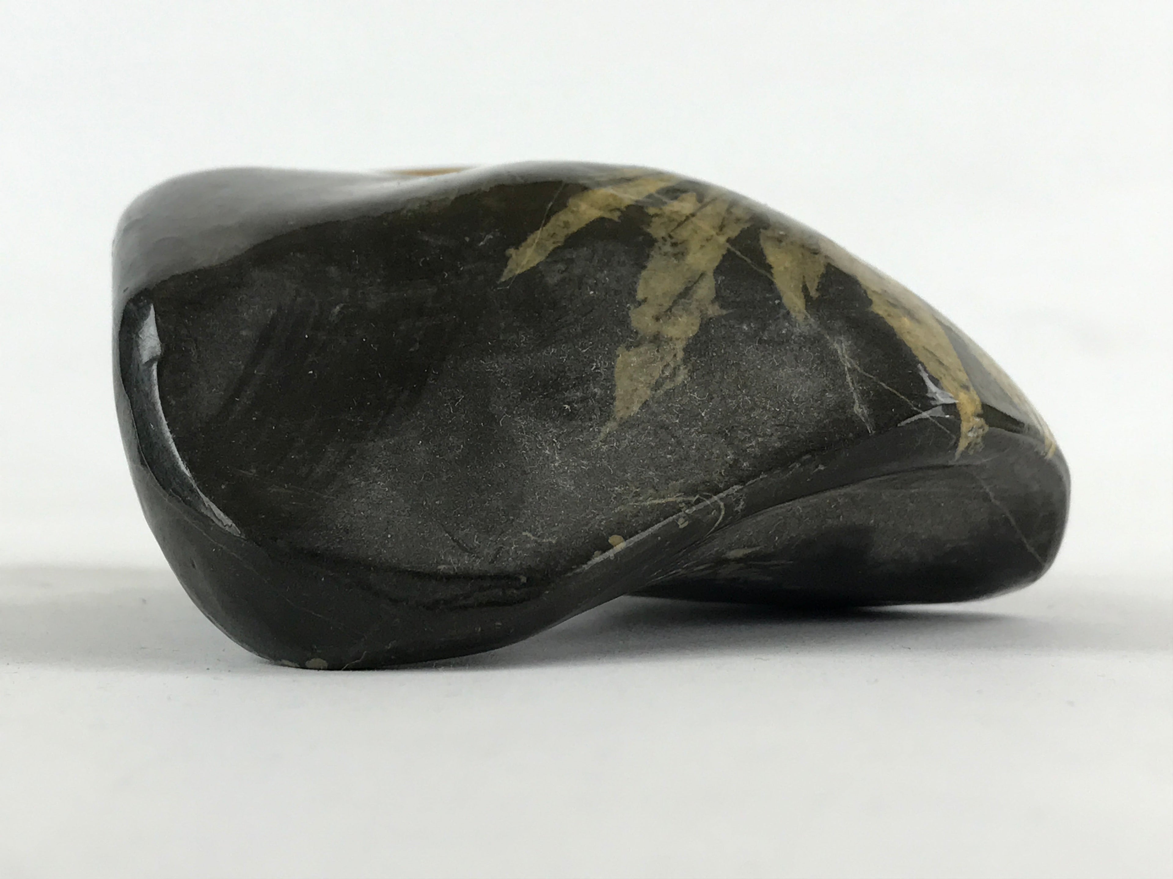 Japanese Viewing Stone Zen Buddhist Vtg Ornament Natural Chrysanthemum BD901