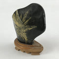 Japanese Viewing Stone Zen Buddhist Vtg Ornament Natural Chrysanthemum BD901