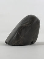 Japanese Viewing Stone Zen Buddhist Vtg Suiseki Characters Small Black JK560