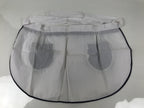 Japanese Vintage-Style Women's Cloth Apron Maekake White Blue Polka Dot MK40