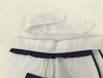 Japanese Vintage-Style Women's Cloth Apron Maekake White Blue Polka Dot MK40