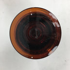 Japanese Vtg Lidded Glass Medicine Bottle Amber Glass Hi-Lex SRG 250 13.5 cm MB4