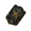 Japanese WW2 Army Post Service Society Metal Pin Badge Vtg Star Black JK808