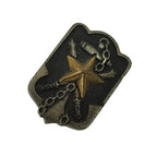 Japanese WW2 Army Post Service Society Metal Pin Badge Vtg Star Black JK808