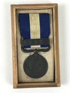 Japanese WWI Military Service Medal Vtg Taisho Siberian Flag W/ Box JK814
