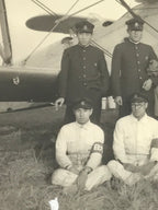 Japanese WWII Aviation School Student Photograph Vtg Military Black White PH220