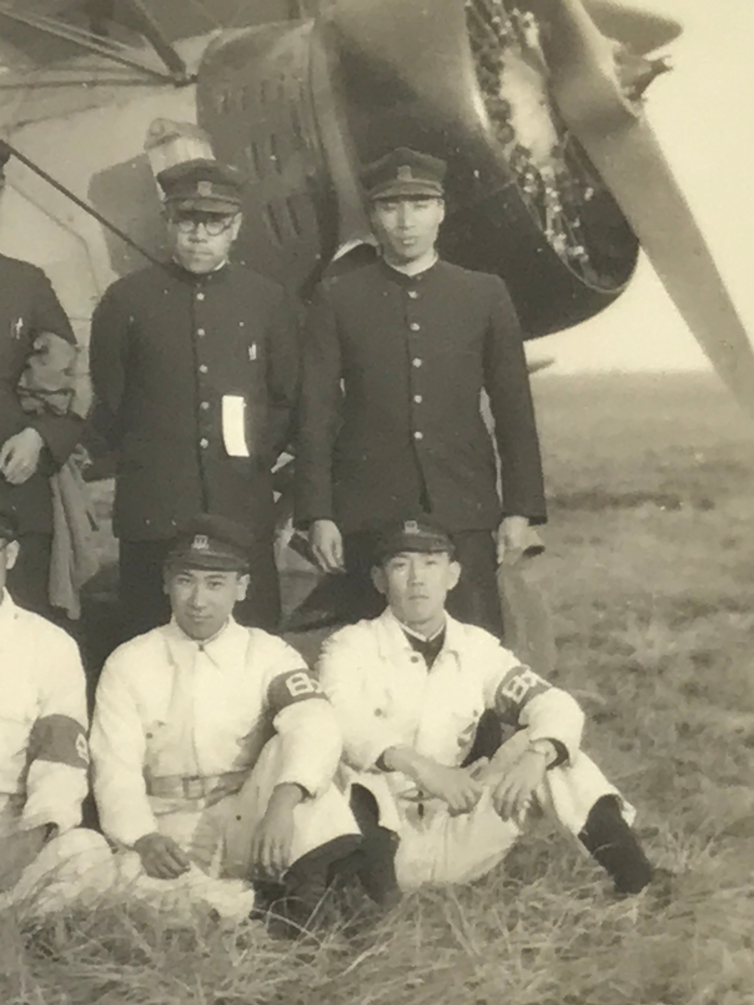 Japanese WWII Aviation School Student Photograph Vtg Military Black White PH220