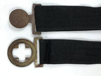 Japanese WWII Firefighter Casual Uniform Belt Vtg Fire Brigade Metal Crest MK18