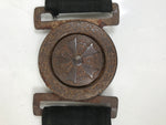 Japanese WWII Firefighter Casual Uniform Belt Vtg Fire Brigade Metal Crest MK19