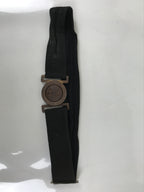 Japanese WWII Firefighter Casual Uniform Belt Vtg Fire Brigade Metal Crest MK20