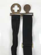 Japanese WWII Firefighter Casual Uniform Belt Vtg Fire Brigade Metal Crest MK20