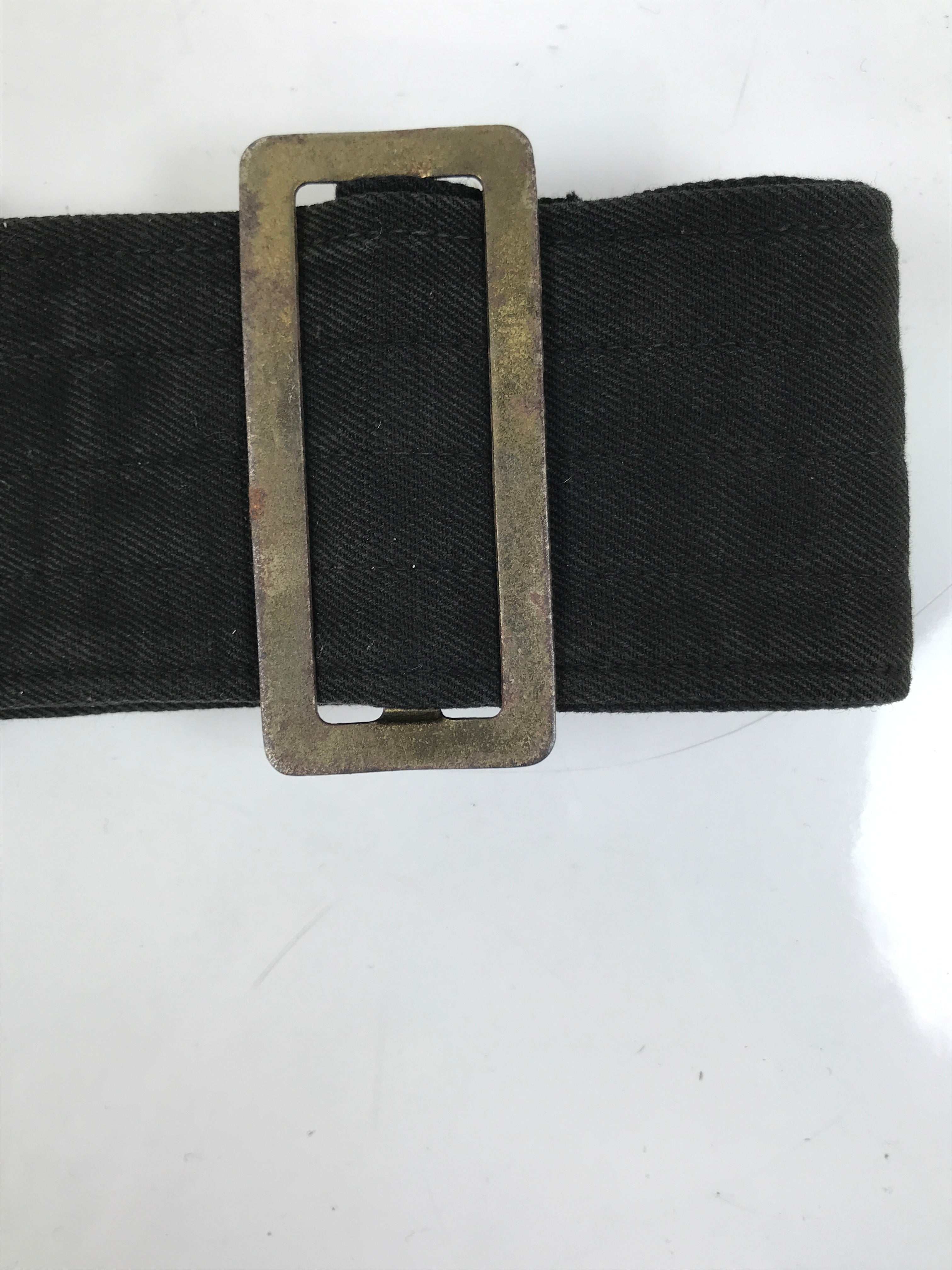 Japanese WWII Firefighter Casual Uniform Belt Vtg Fire Brigade Metal Crest MK20
