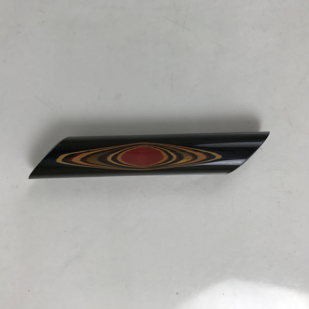 Japanese Wakasa Nuri Lacquered Wooden Chopstick Rest 5 Pcs Vtg Black Red LWB110