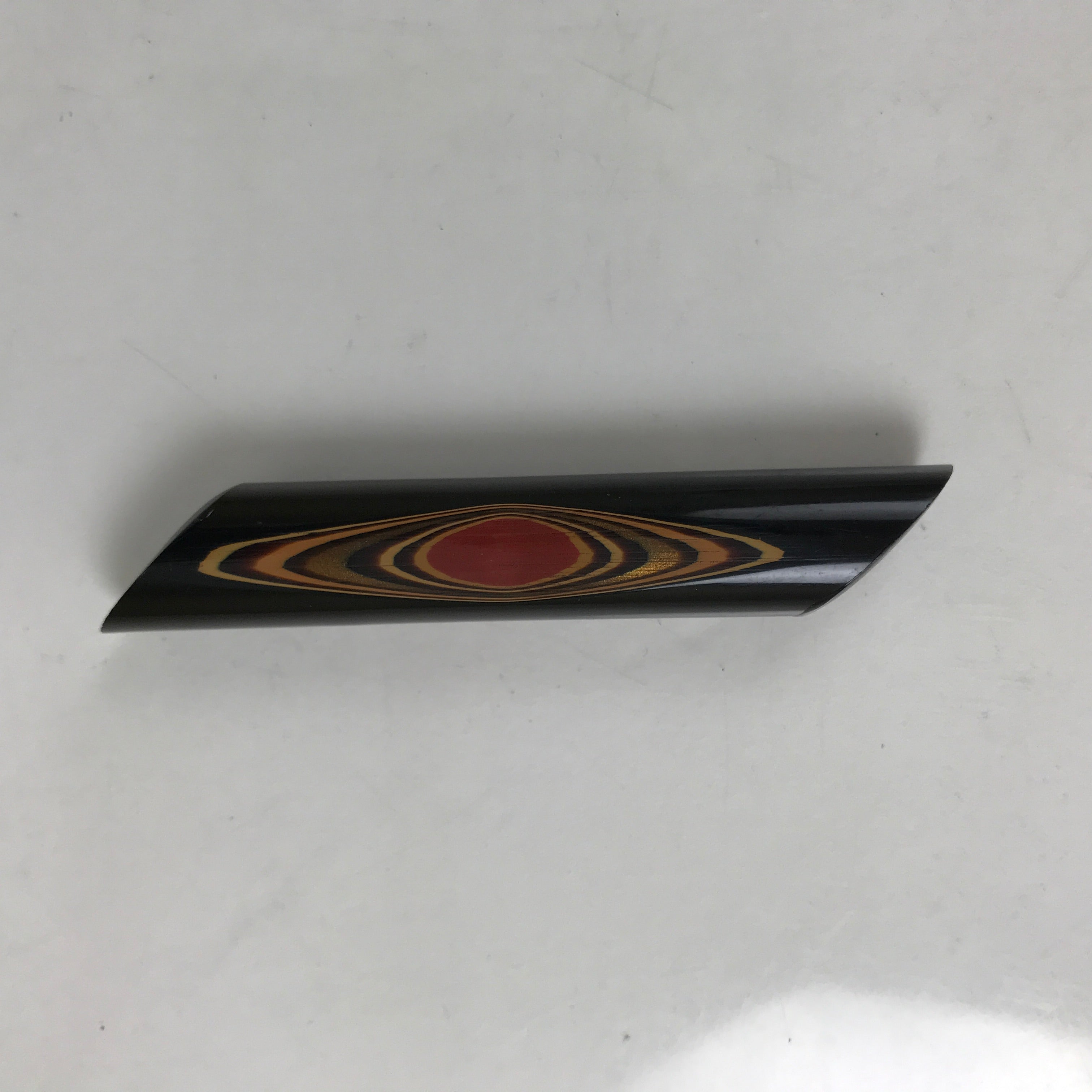Japanese Wakasa Nuri Lacquered Wooden Chopstick Rest 5 Pcs Vtg Black Red LWB110