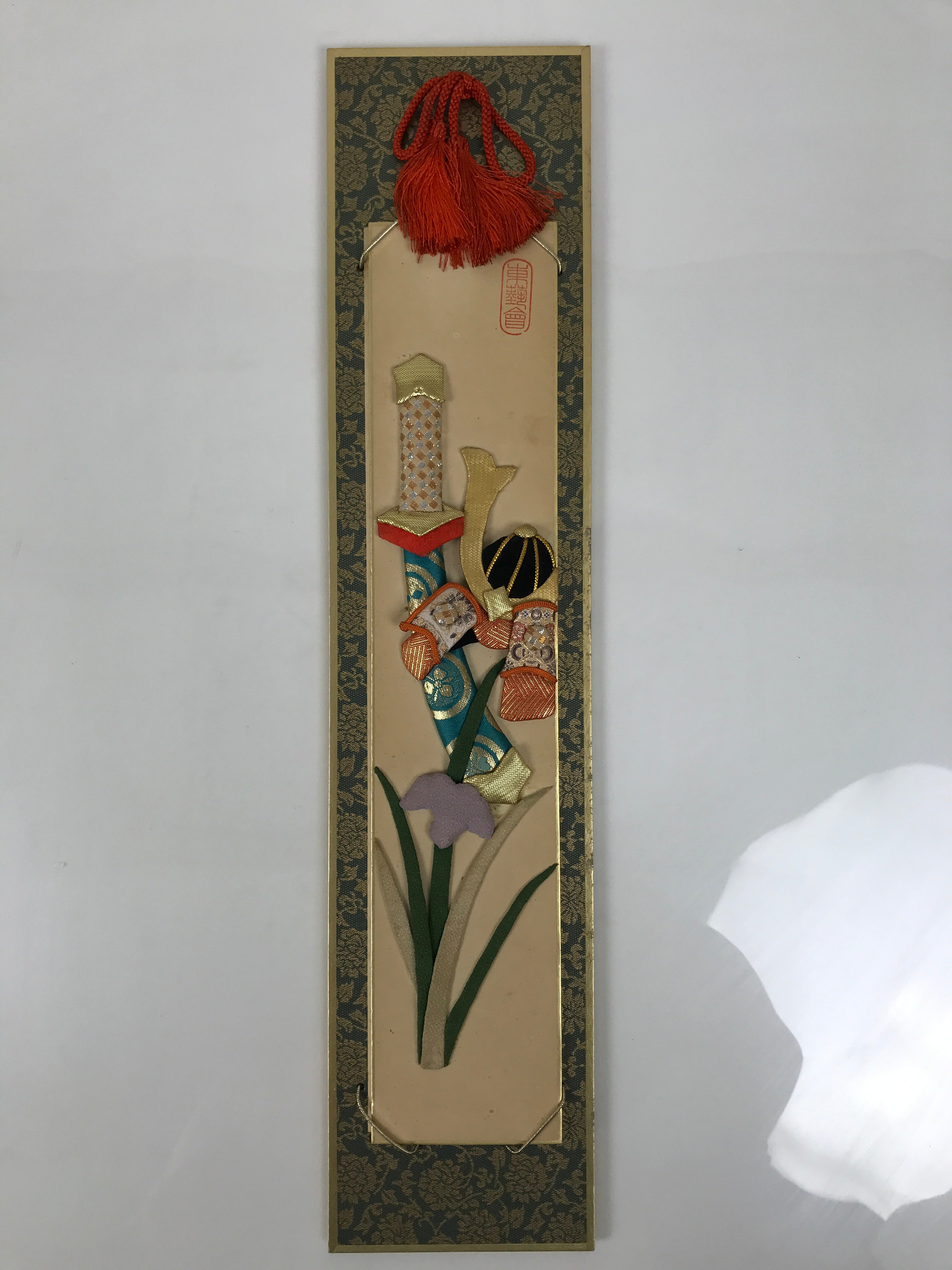 Japanese Wall Hanging Frame Tanzaku-Kake Shikishi Art Display Oshie Armor FL495