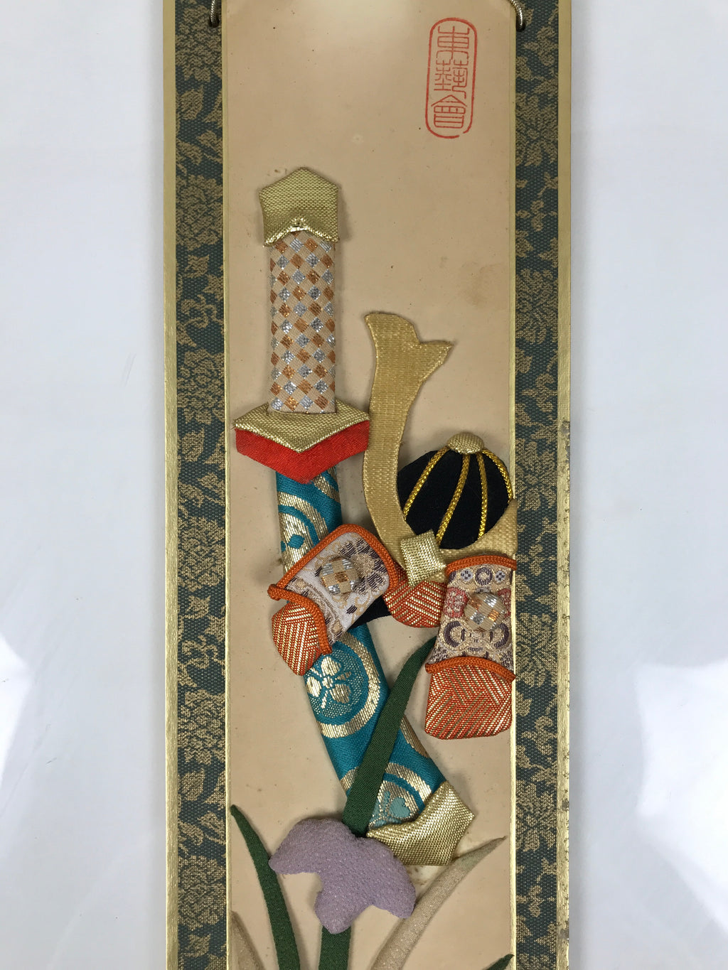 Japanese Wall Hanging Frame Tanzaku-Kake Shikishi Art Display Oshie Armor FL495