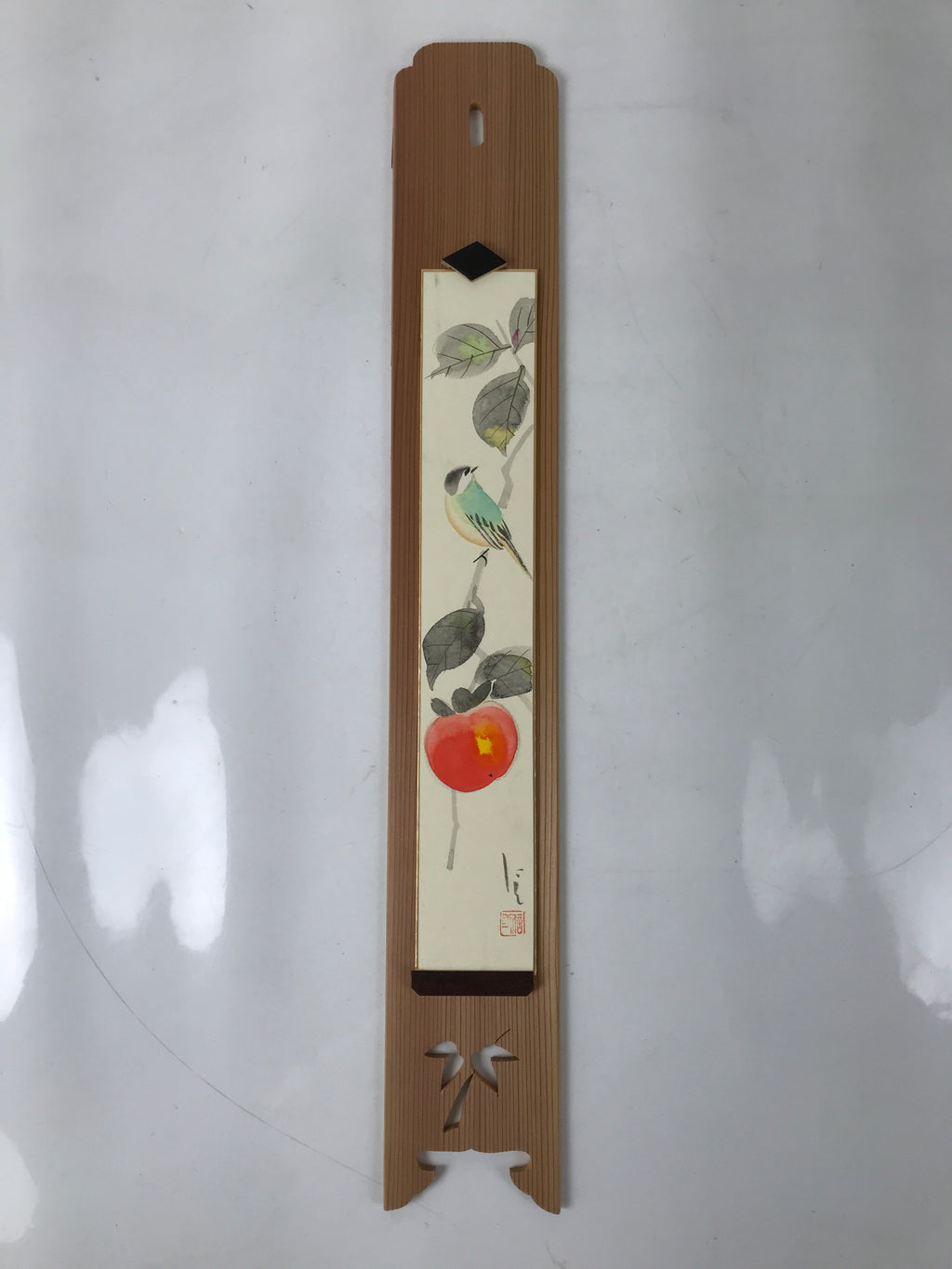 Japanese Wall Hanging Frame Tanzaku-Kake Shikishi Display Art Board Bird FL391