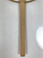 Japanese Washi Paper Fan Uchiwa Bamboo Frame Vtg Camellia Tsubaki Red U189