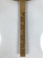 Japanese Washi Paper Fan Uchiwa Bamboo Frame Vtg Hanashobu Iris Goldfish U188