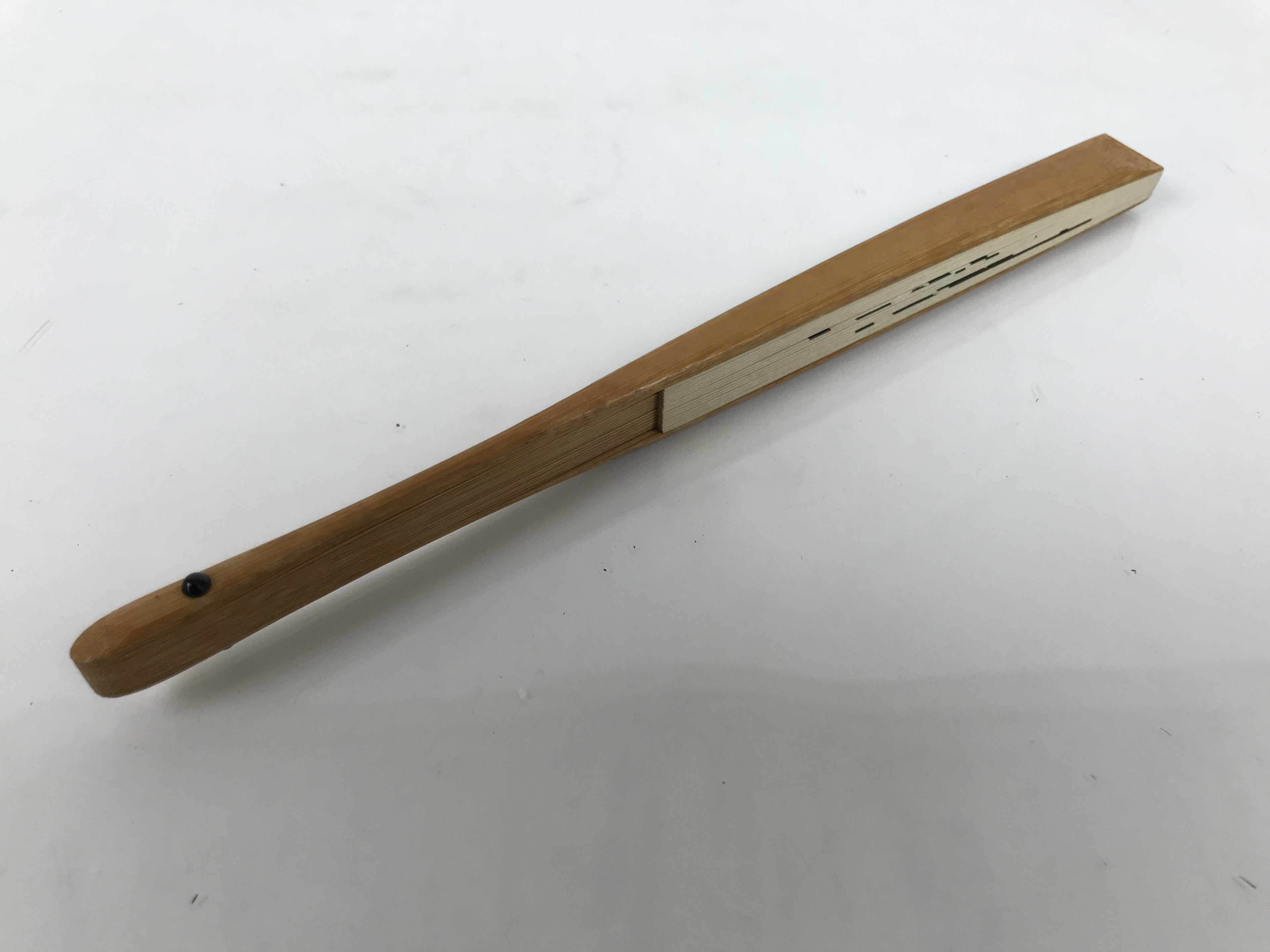 Japanese Washi Paper Folding Fan Sensu Vtg Happiness Long Life Calligraphy 4D999