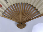 Japanese Washi Paper Folding Fan Sensu Vtg Happiness Long Life Calligraphy 4D999