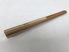Japanese Washi Paper Folding Fan Vtg Calligraphy Sensu Bamboo Frame Black 4D987