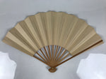 Japanese Washi Paper Folding Fan Vtg Calligraphy Sensu Bamboo Frame Black 4D987